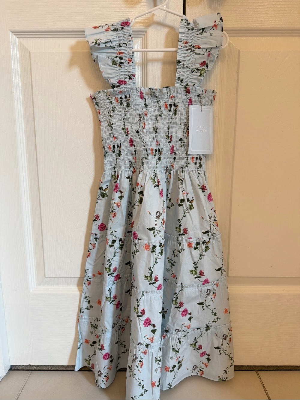 NWT Hill House Home Girls Pink Roses Tiny Ellie nap dress size 11/12